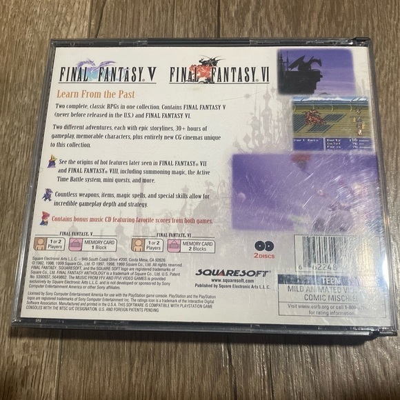 Final Fantasy Anthology PS1 CIB - Picture 4 of 4